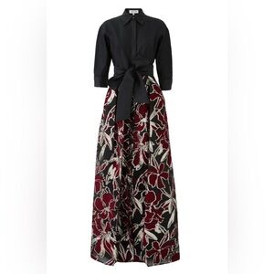 Rickie Freeman for Teri Jon Metallic Jacquard Gown